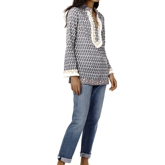 Tory Burch Tops - Tory Burch tunic, shell and fringe accents